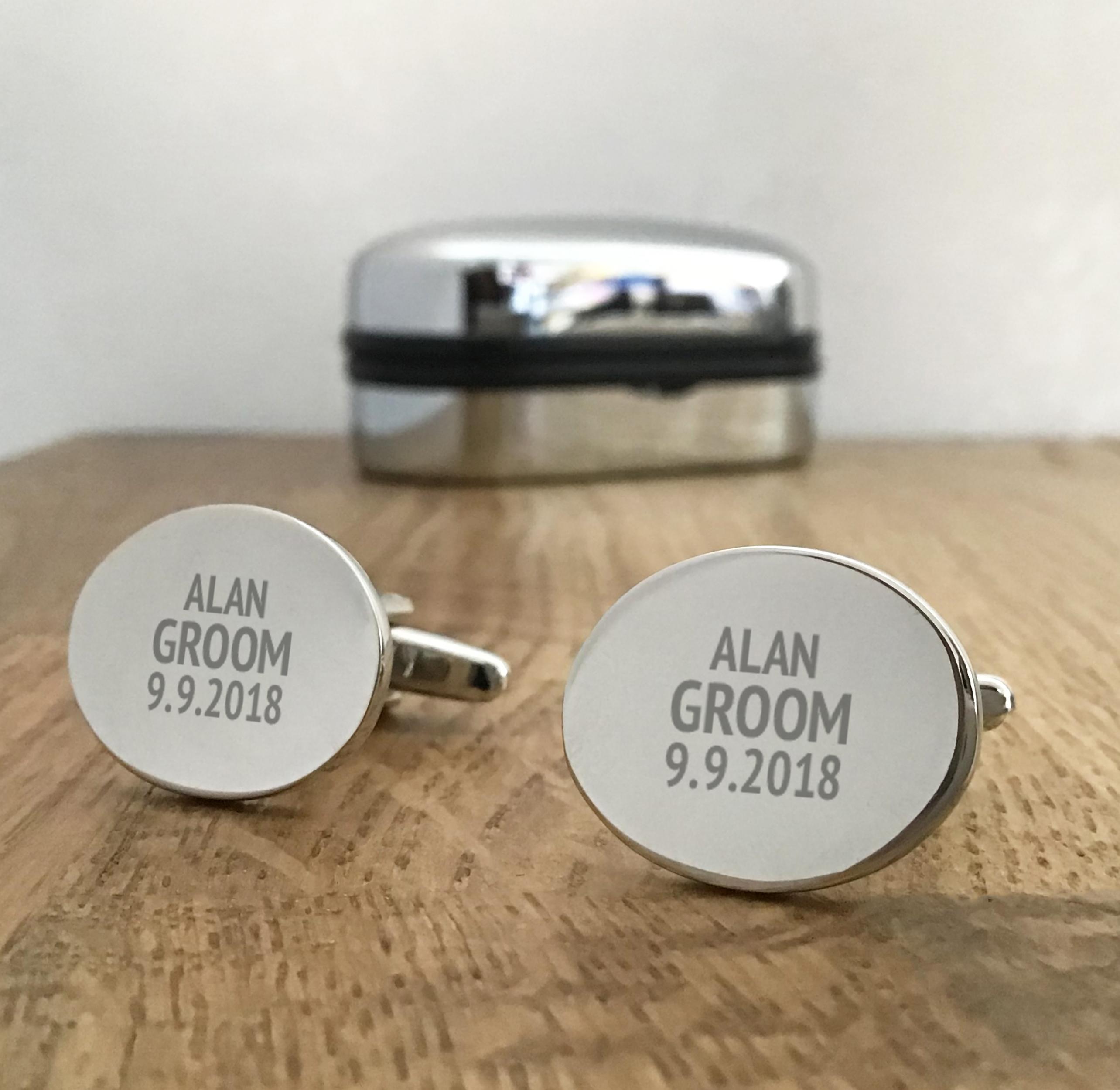 16 mm Vintage Style Debit and Credit Cuff Links 