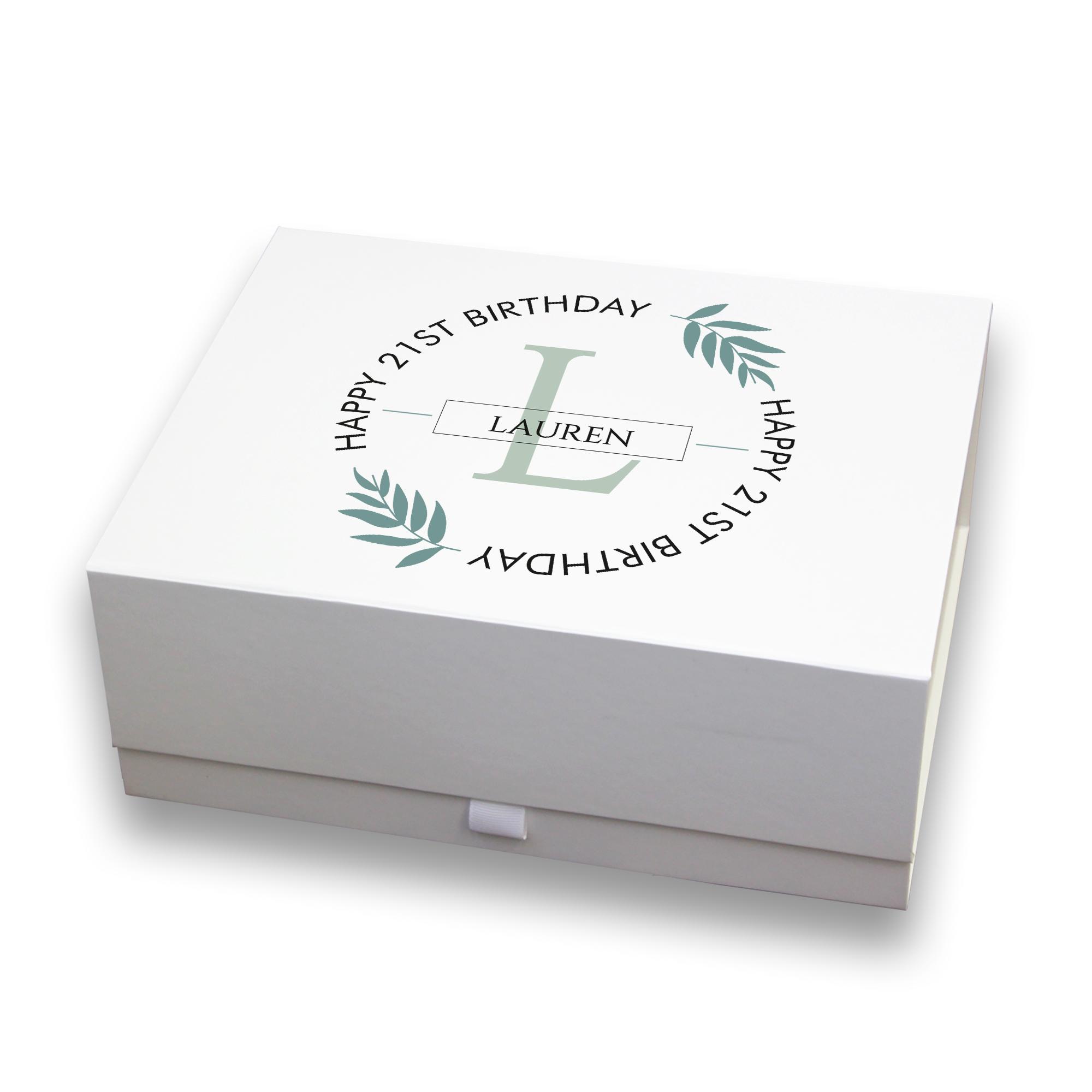 Personalised 21st Birthday Small Gift Box Storage Keepsake Gift