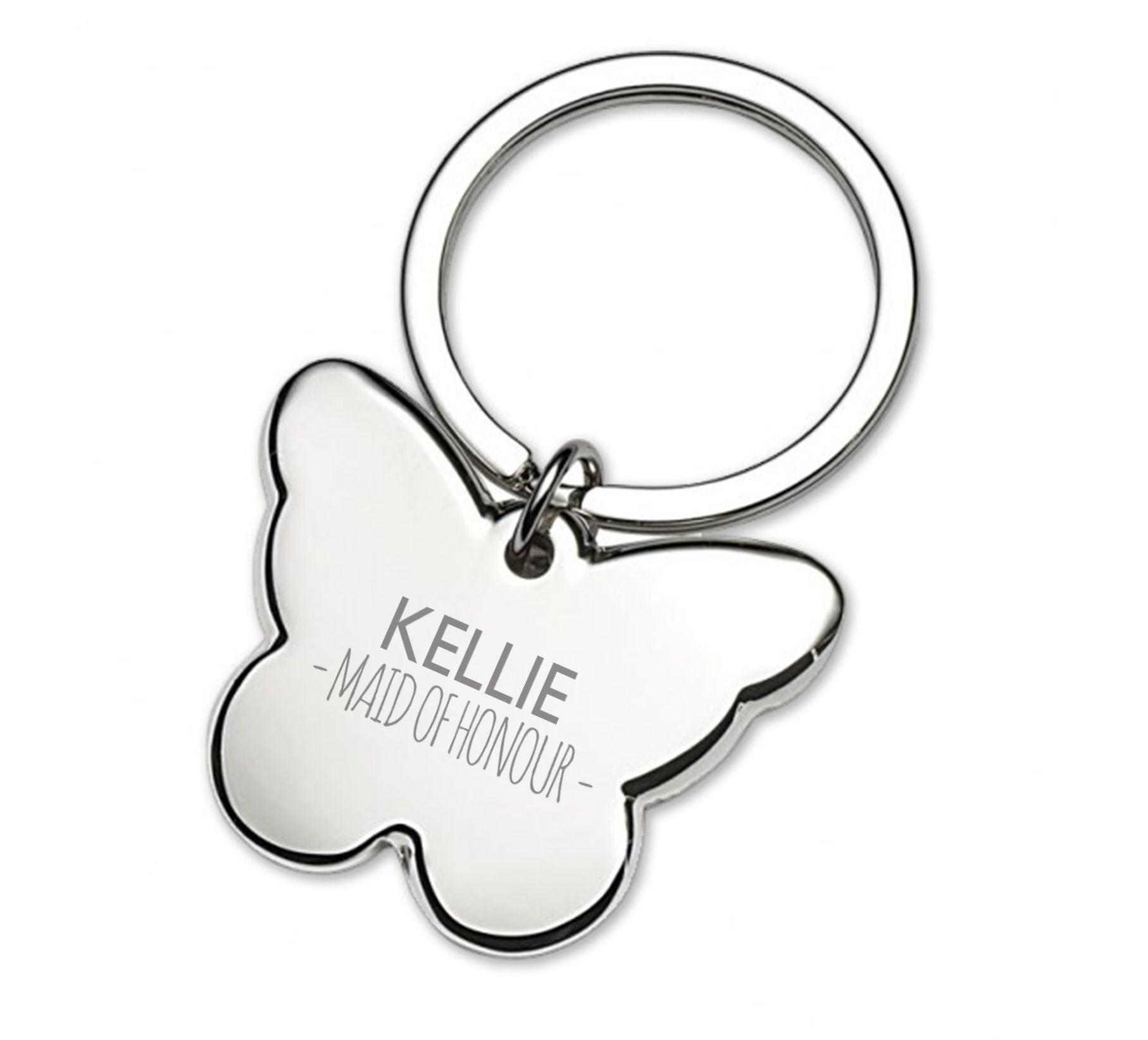 wedding date keyring