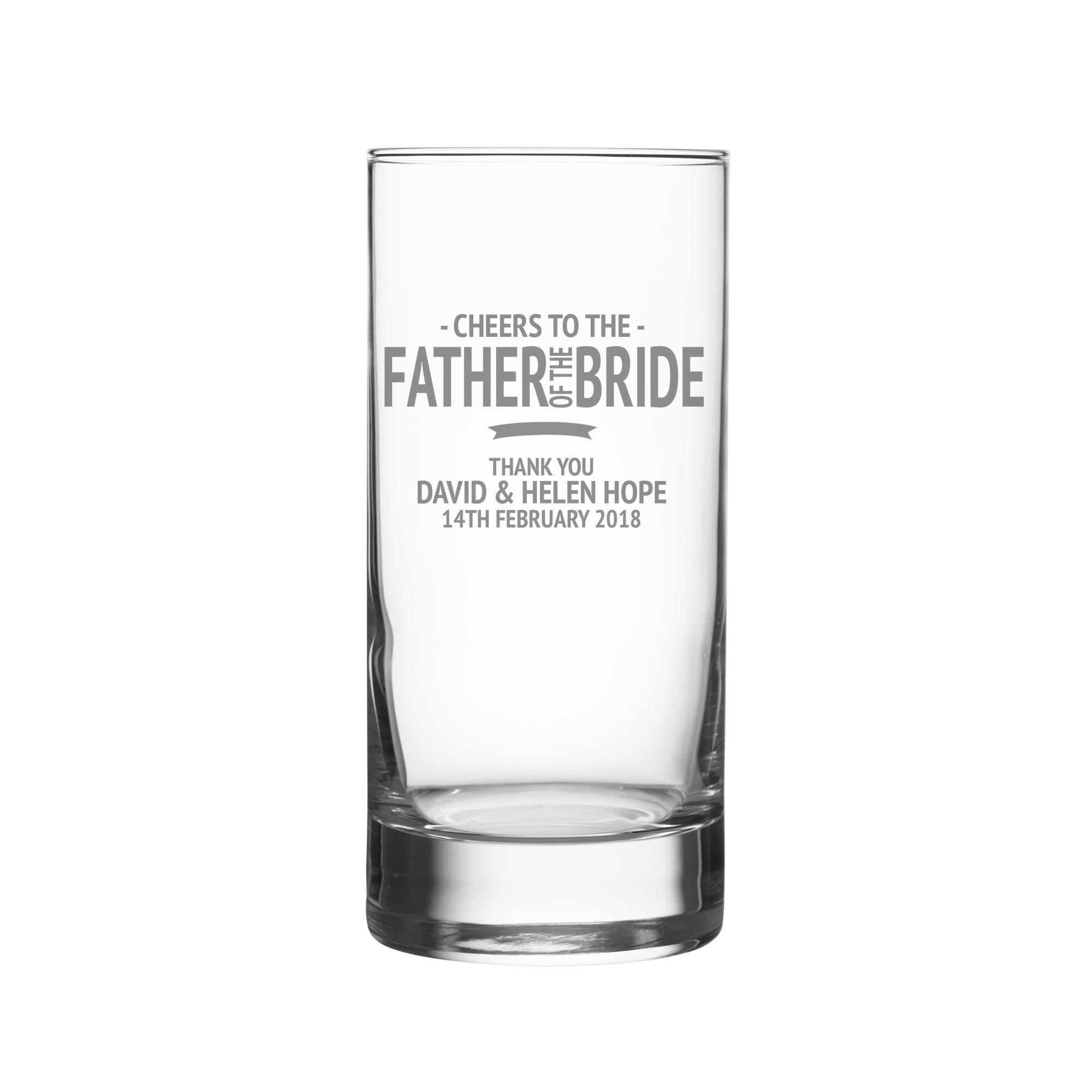 father of the bride beer glass