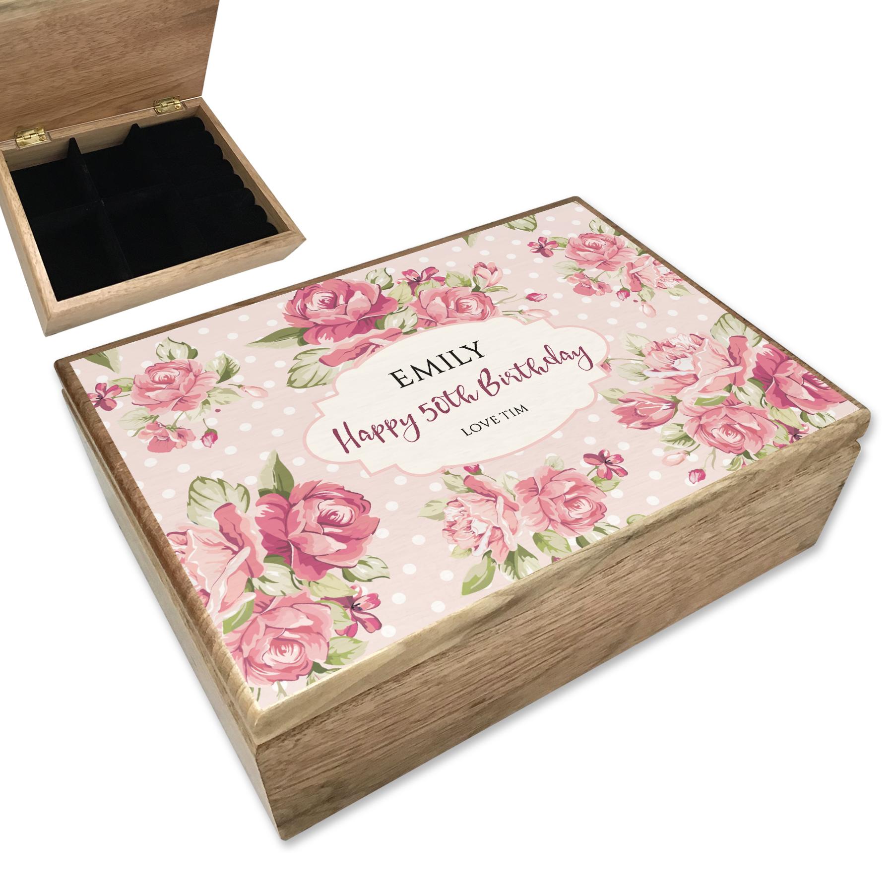50th birthday jewellery box