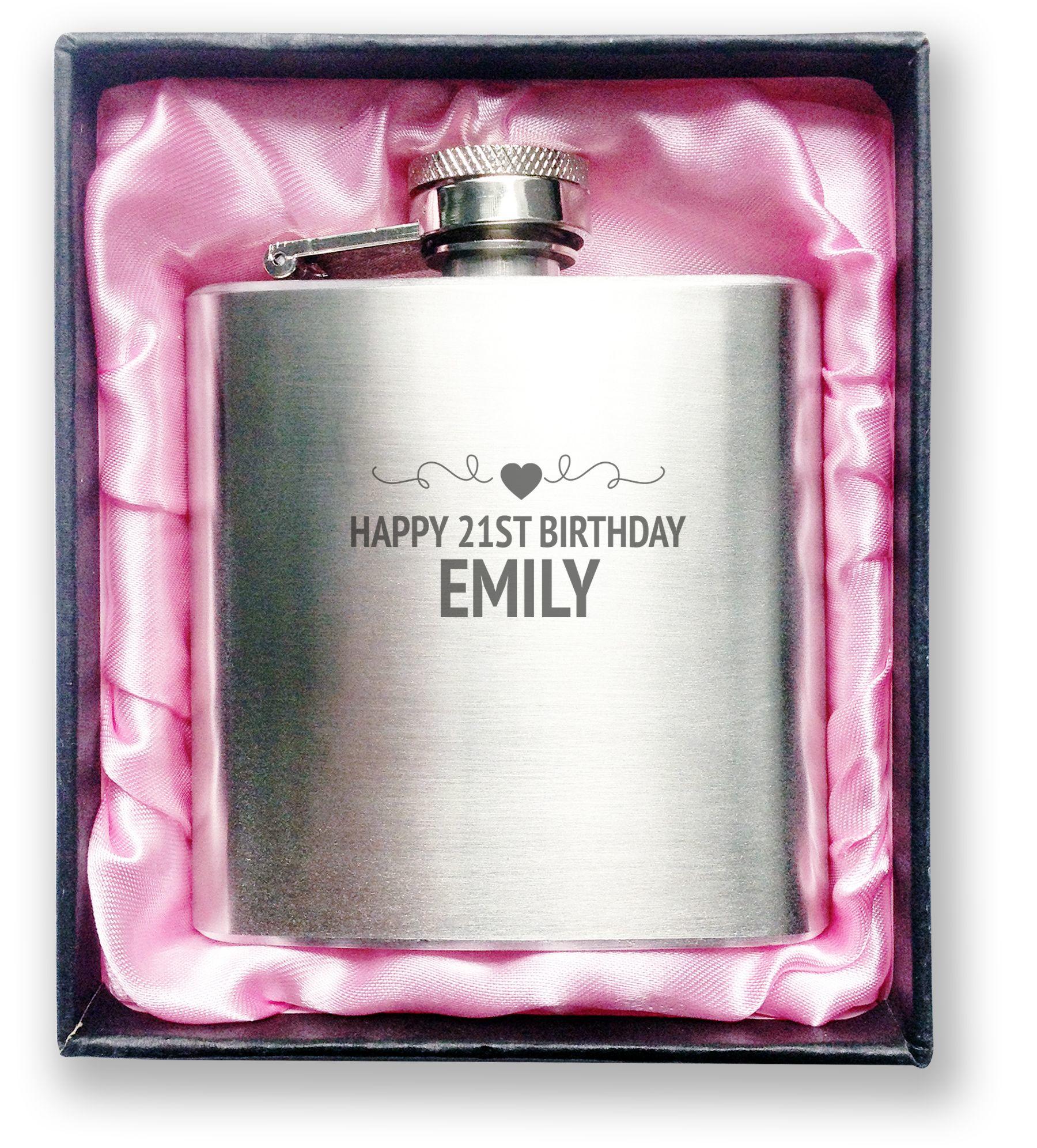 Personalised Engraved Stainless Steel 3oz Hip Flask