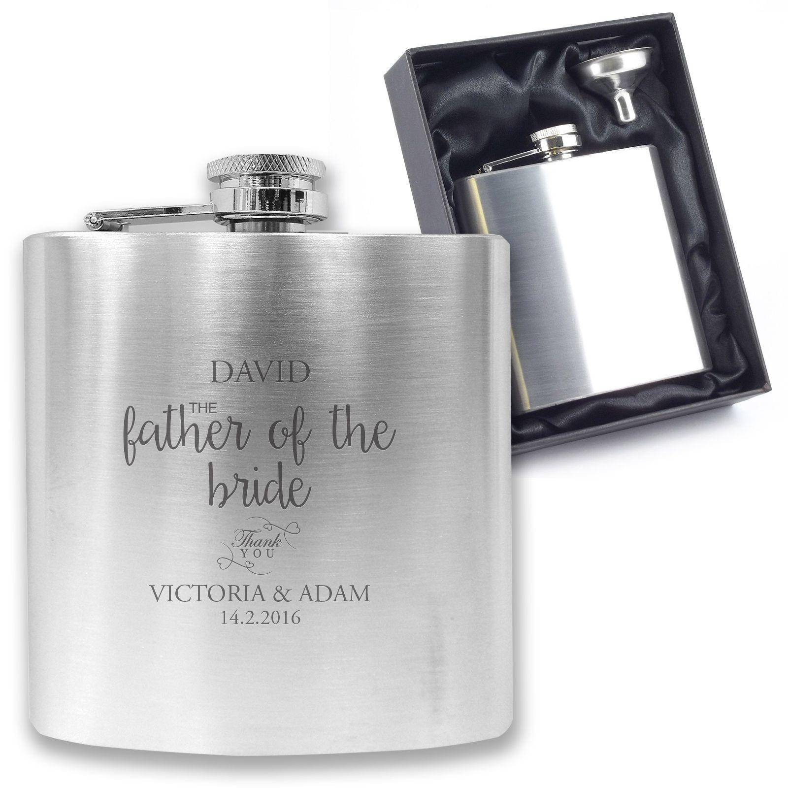 father of the bride hip flask