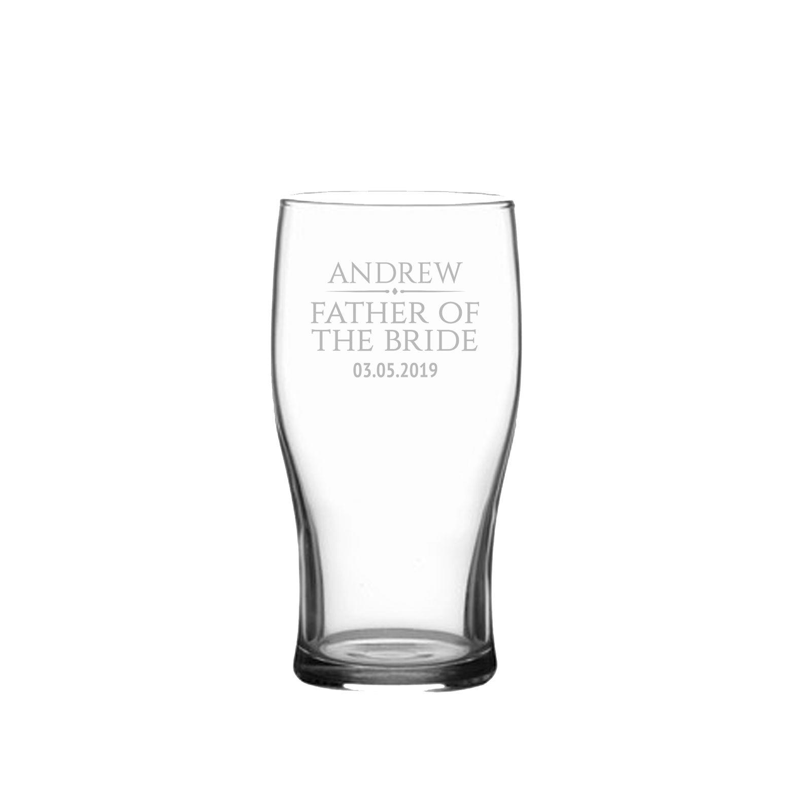 father of the bride beer glass