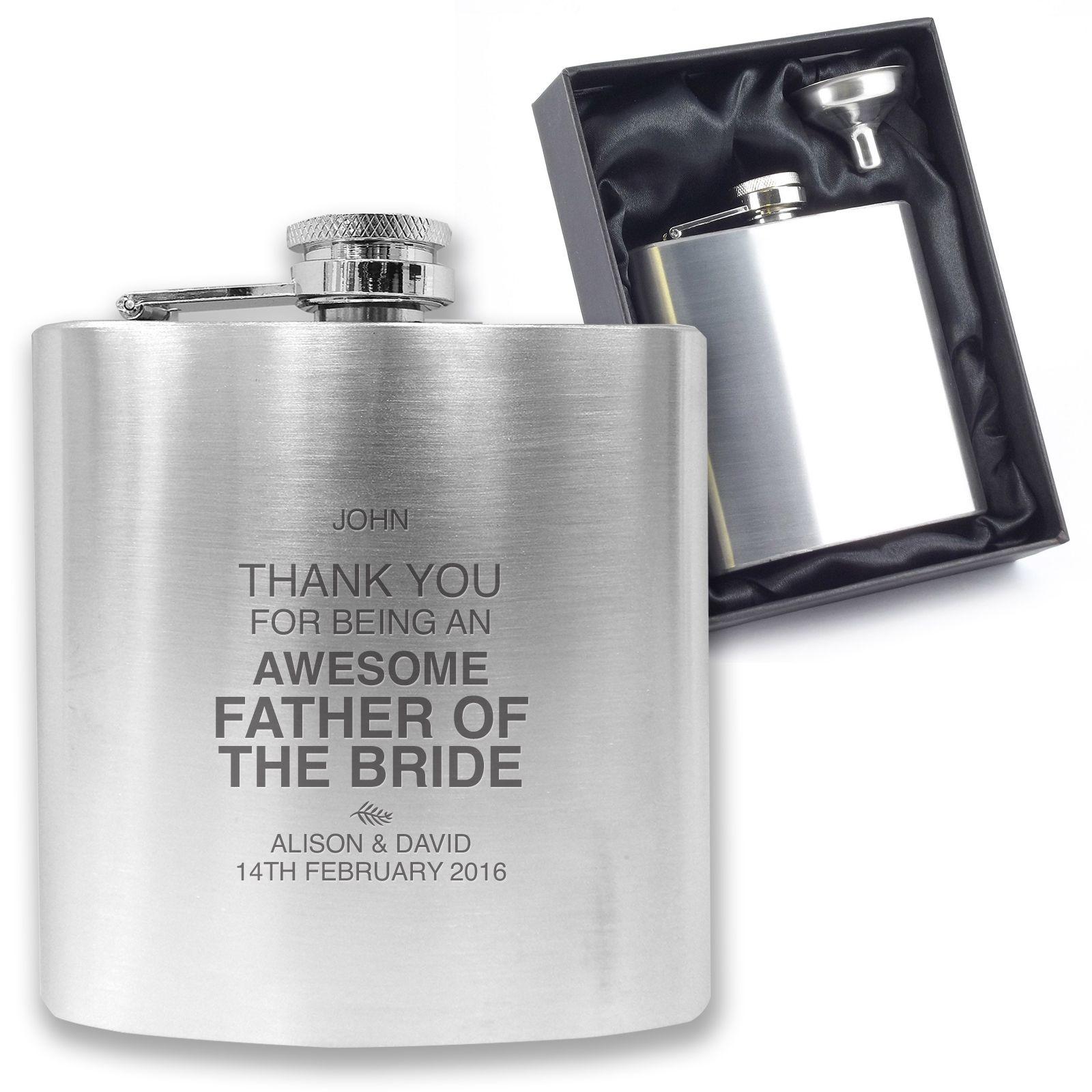 father of the bride hip flask