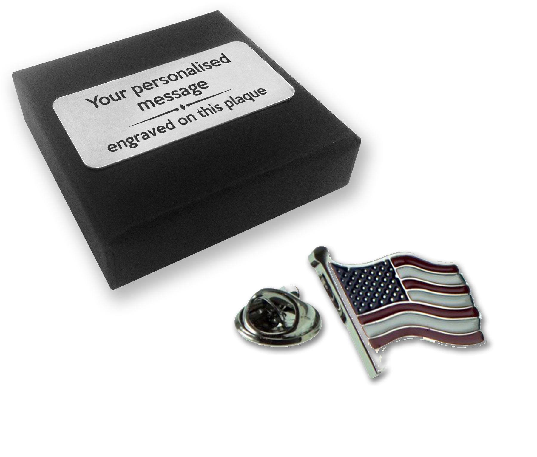 Britain Flag Engraved Personalised Tie Clip