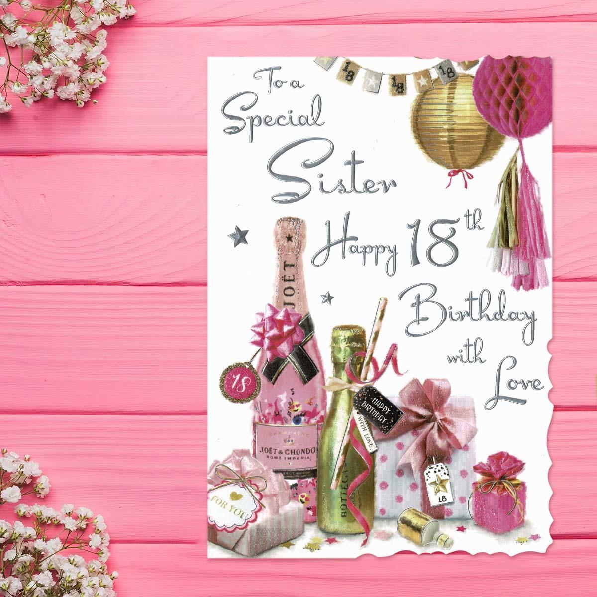 Velvet Sister 18th Birthday Card