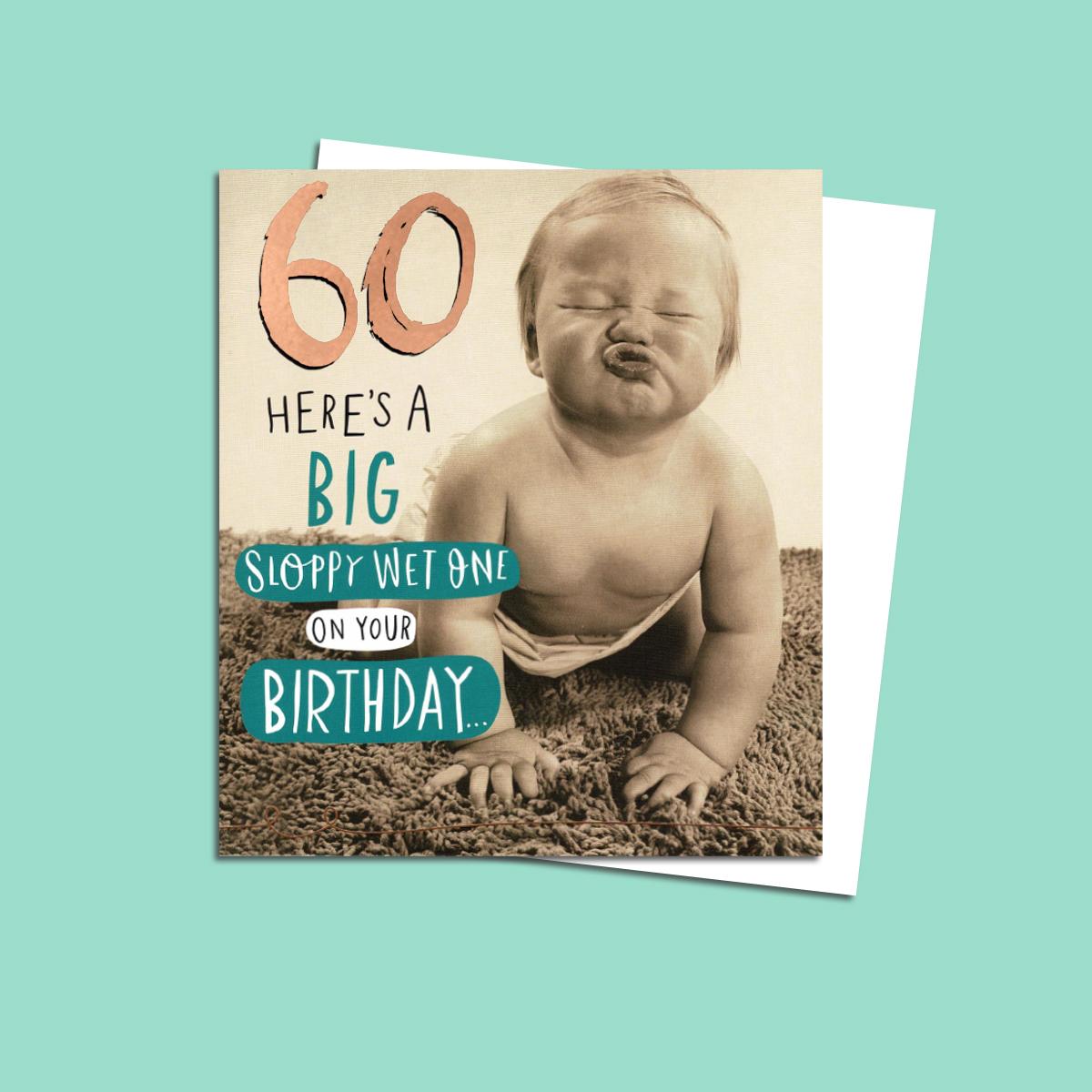 60 Kissing Child Funny Birthday Card
