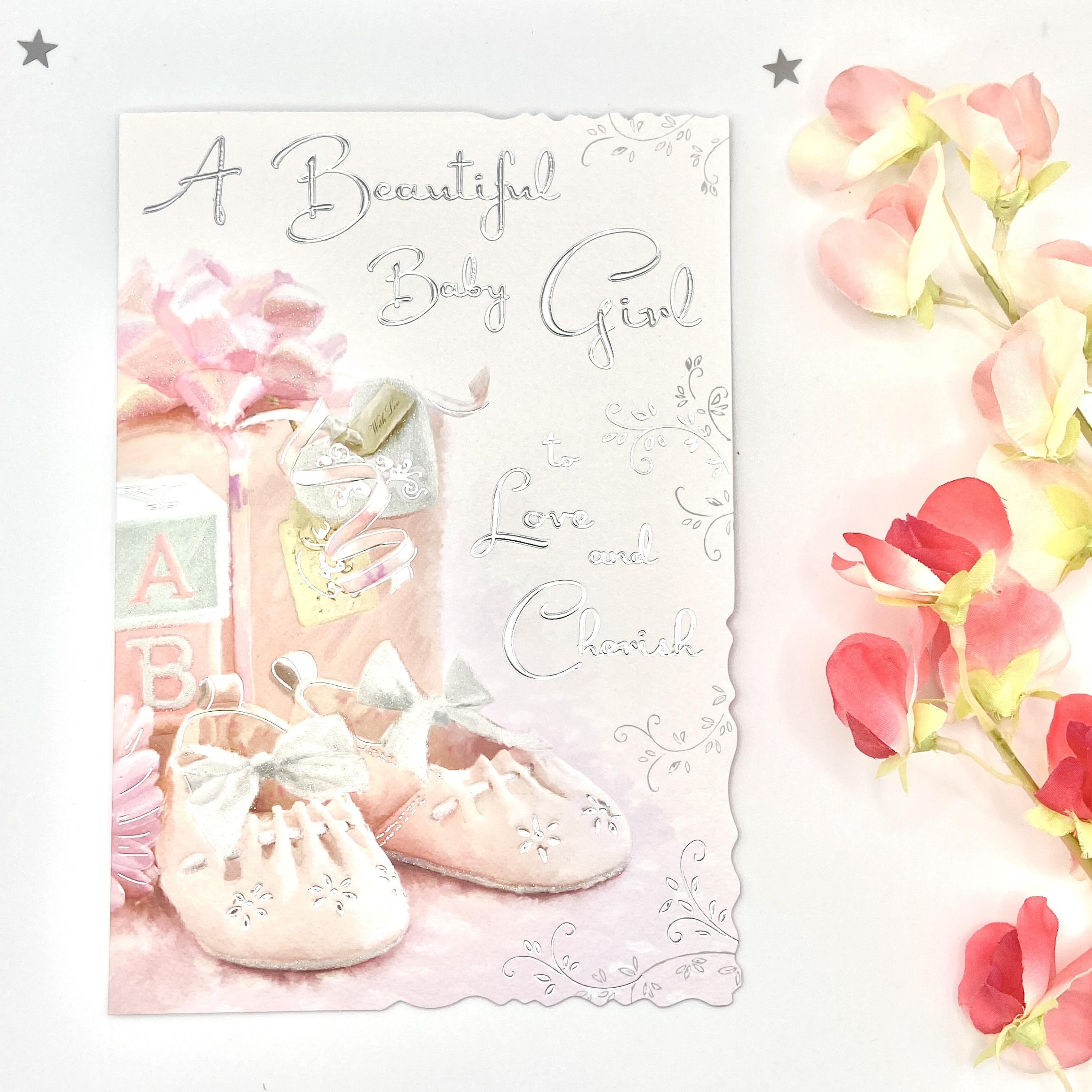Jonny Javelin Beautiful Baby Girl New Baby Card 