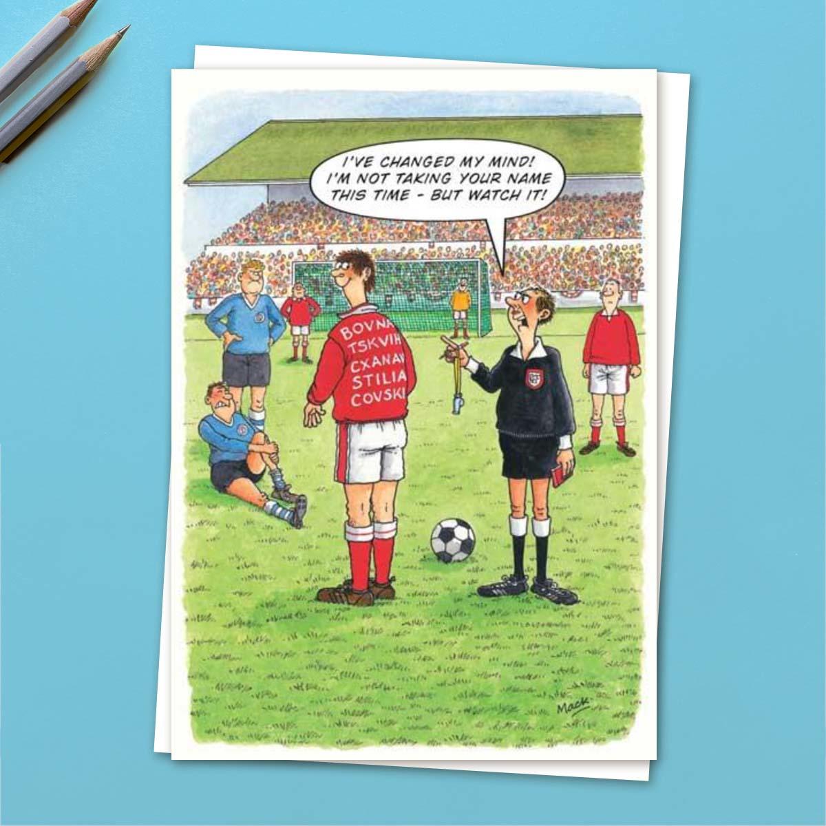The Funny Side Of Life -- The Football Match Funny Birthday Card The Funny Side Of Life -- The Football Match Funny Birthday Card