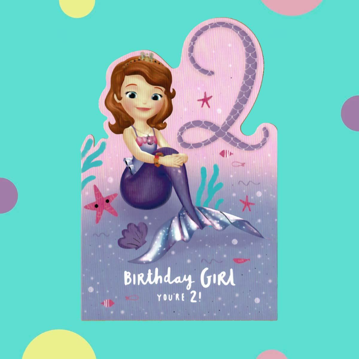 Disney Junior Sofia The First - 2nd Birthday Greeting Card
