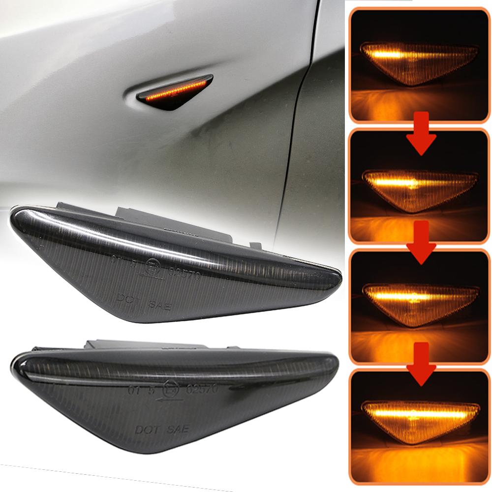 thumbnail image 2 of Toptuning Smoked LED Side Marker Lights For BMW X3 F25, X5 E70, X6 E71 E72 – Amber, Plug & Play 2 of 4