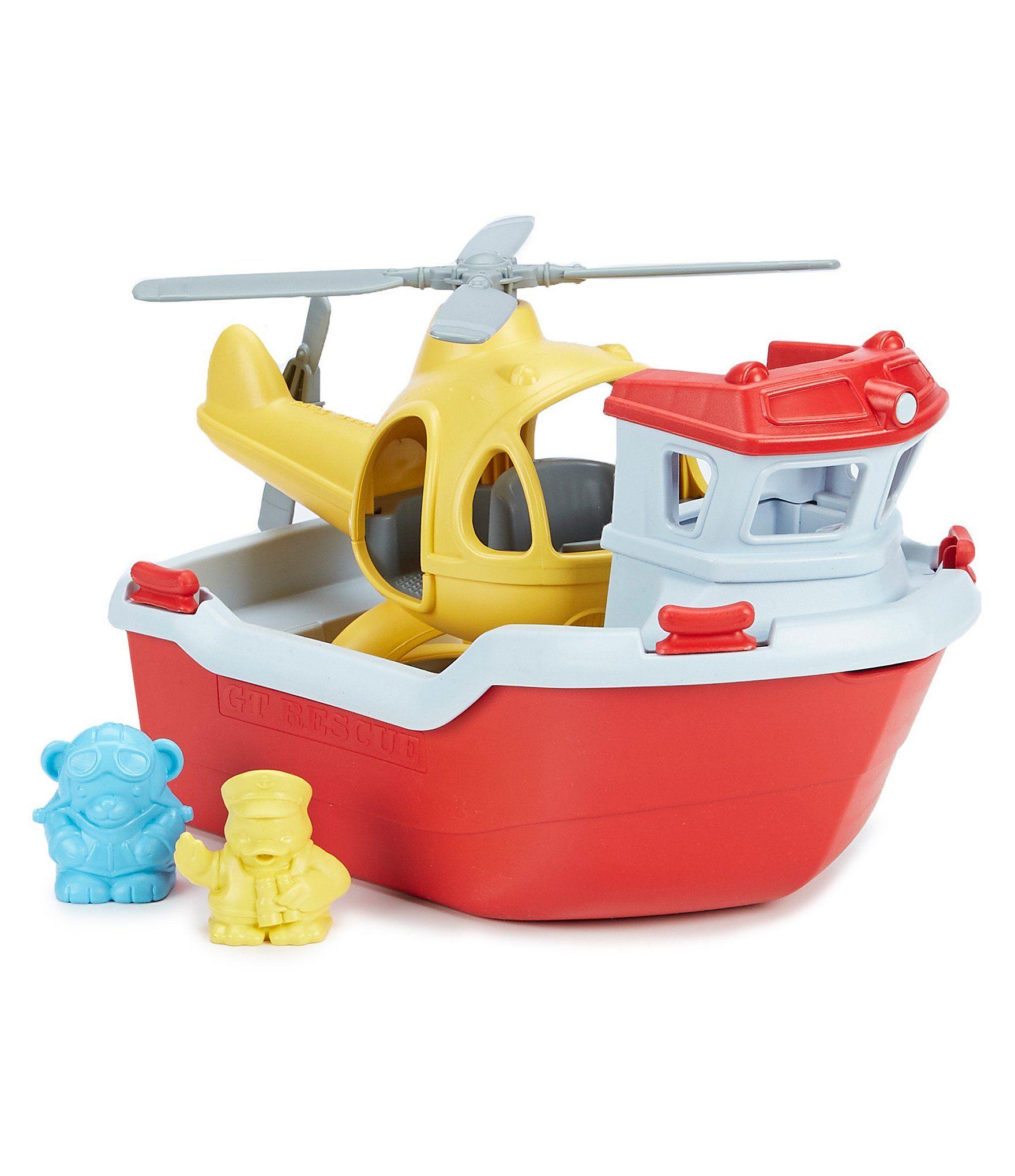 66094B Rescue Boat and Helicopter von GreenToys Rettungsboot mit Hubschrauber 