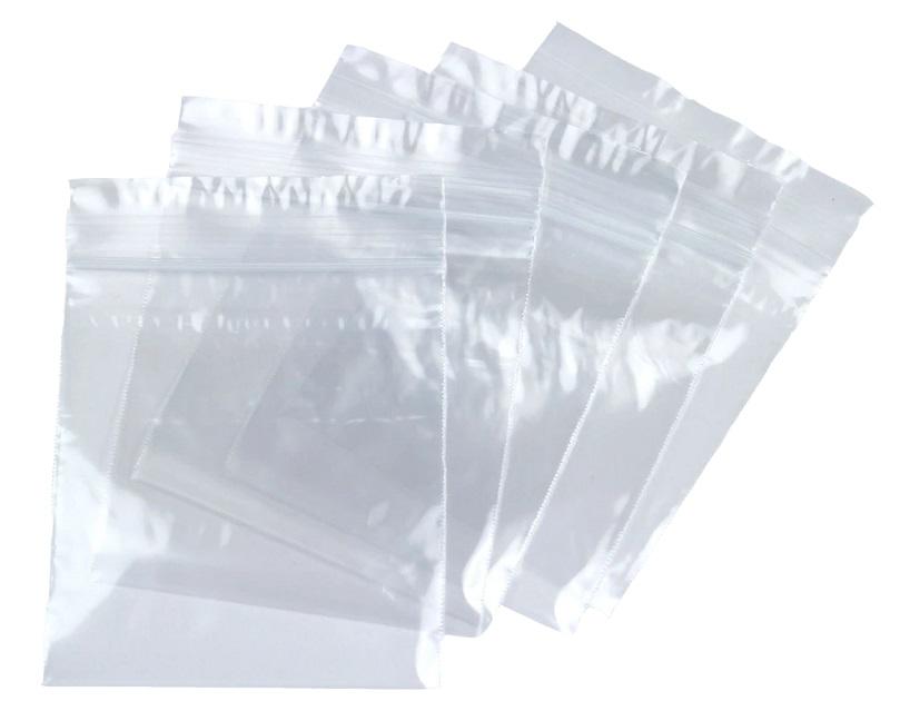 100 Grip Seal Resealable Clear Polythene Plastic Bag 3 x 7.5 Cheapest on 