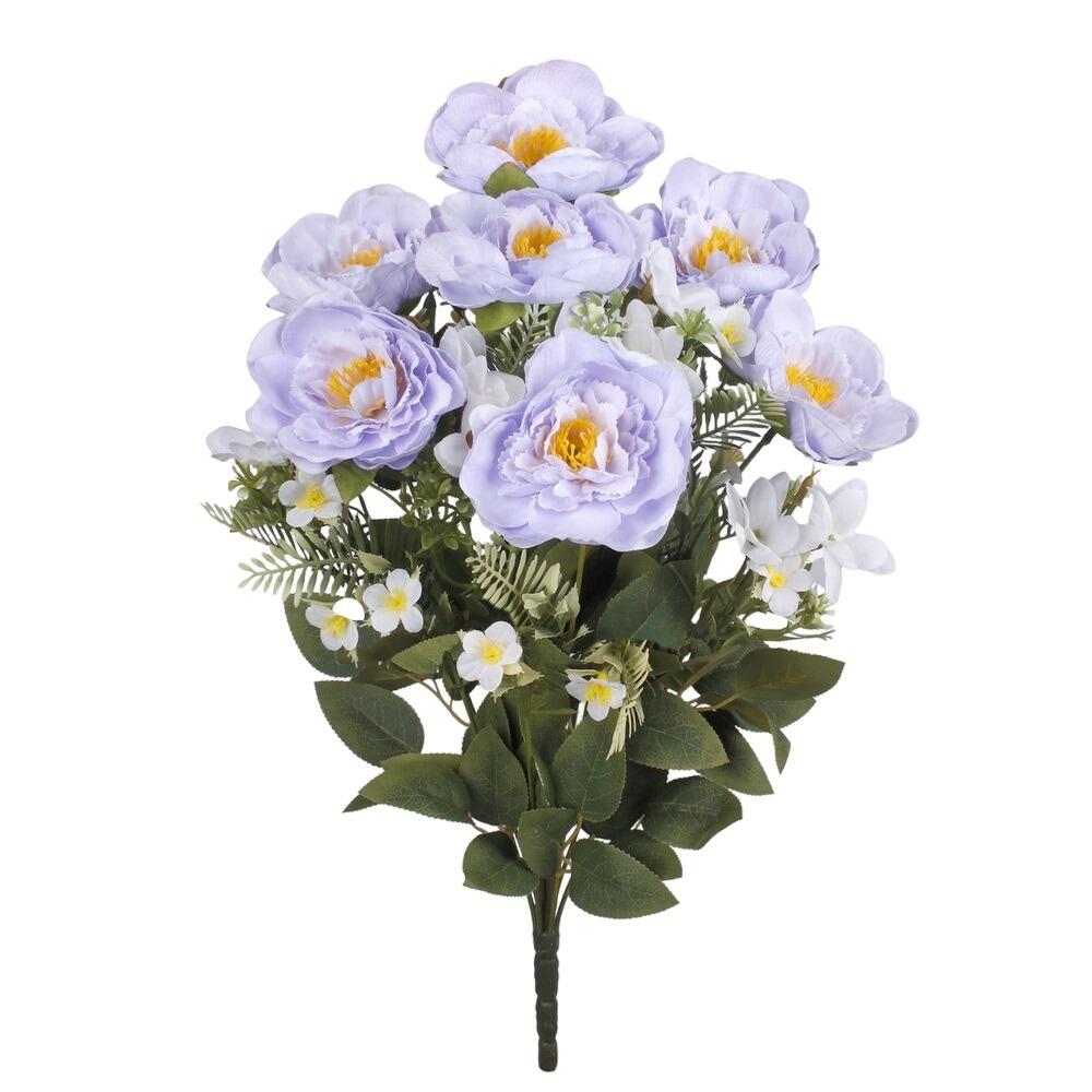 Artificial Rose Wildflower Arrangement 50cm