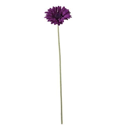 Home Decorative 65cm Purple Single Gerbera Stem Artificial Silk Flower 