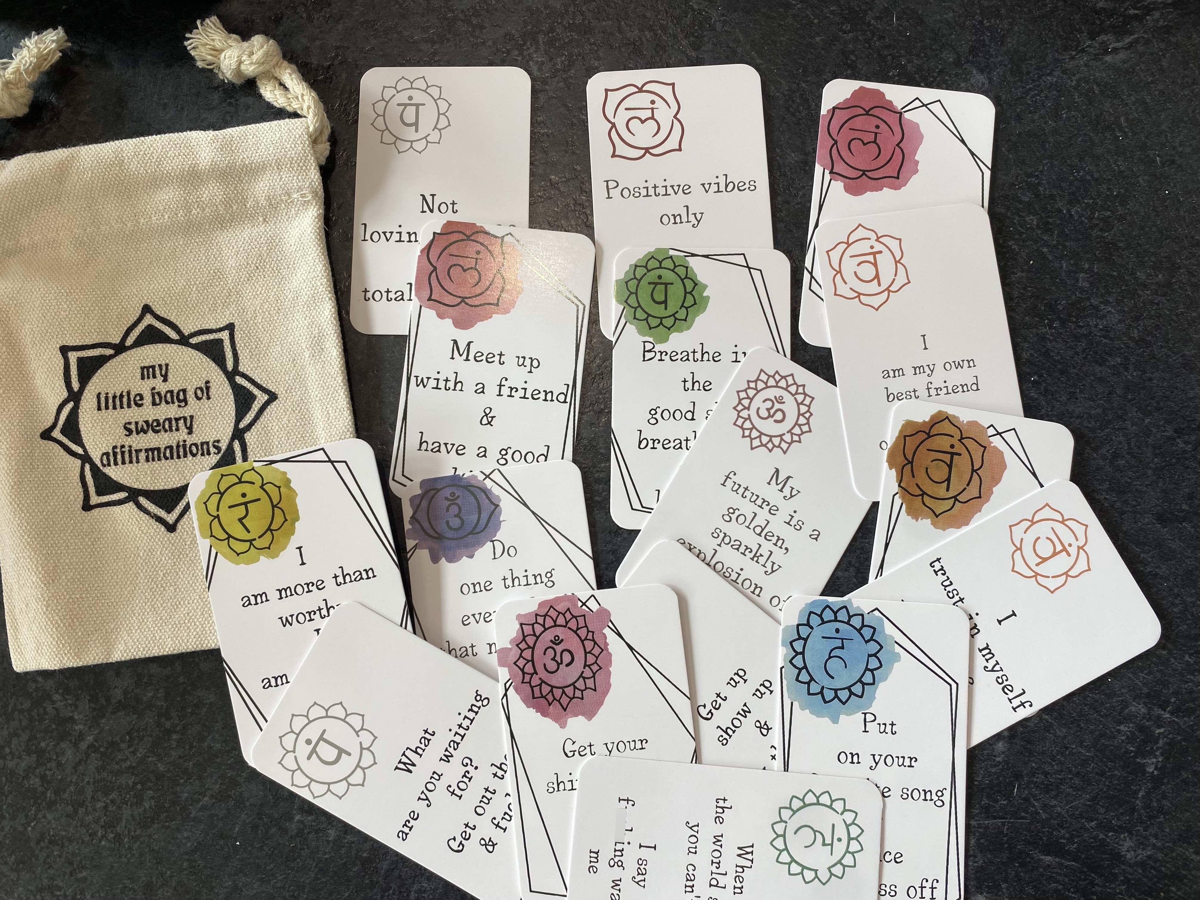 16 Sweary Affirmation Cards | Fun Positive Gift Idea for Friends