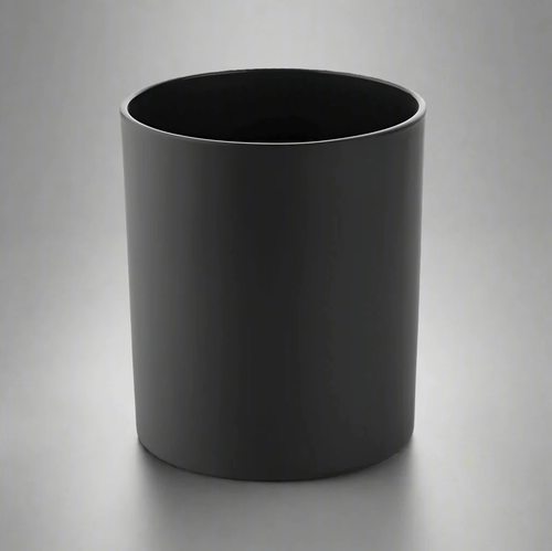 Refillable Candle Jar in matt black glass