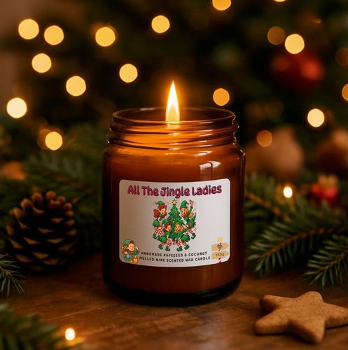 All The Jingle Ladies Scented Candle with Rapeseed & Coconut Wax - 150g