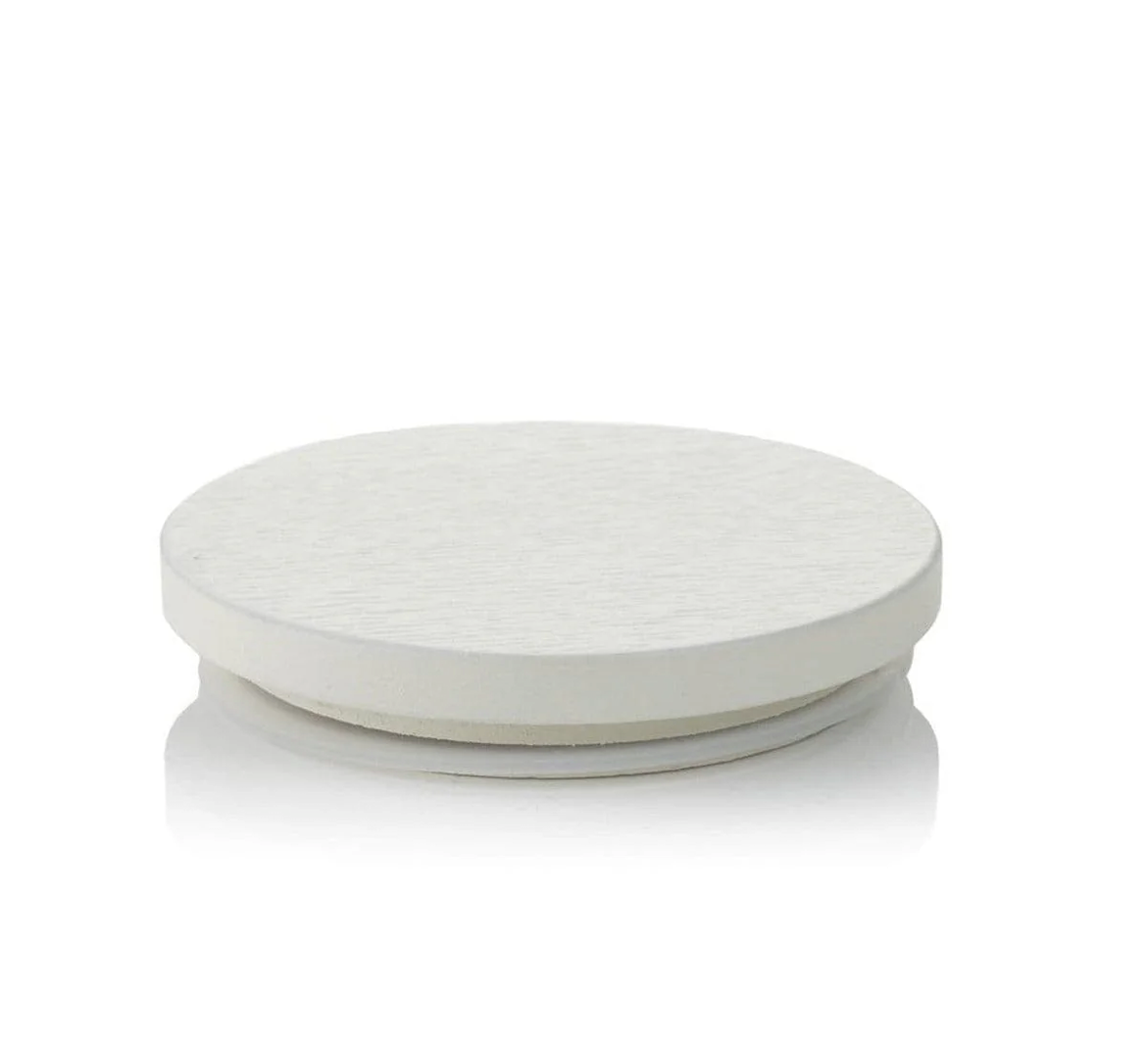 White Ash Lid for Refillable Candle Jar - Glass 30cl