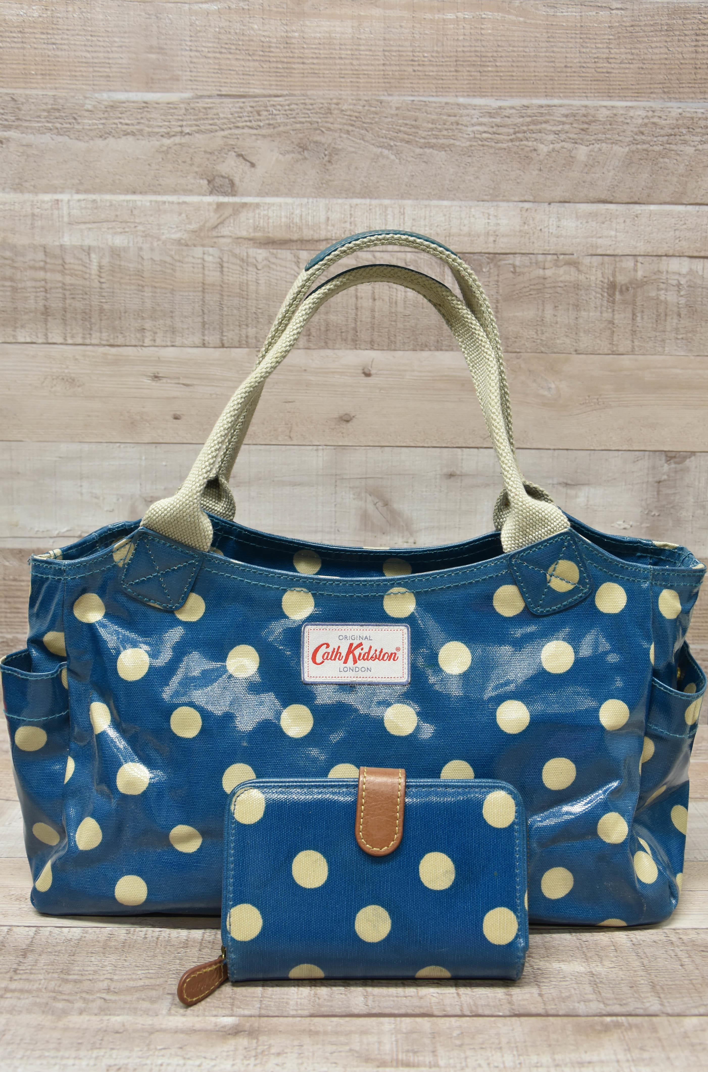 cath kidston blue spotty bolsa