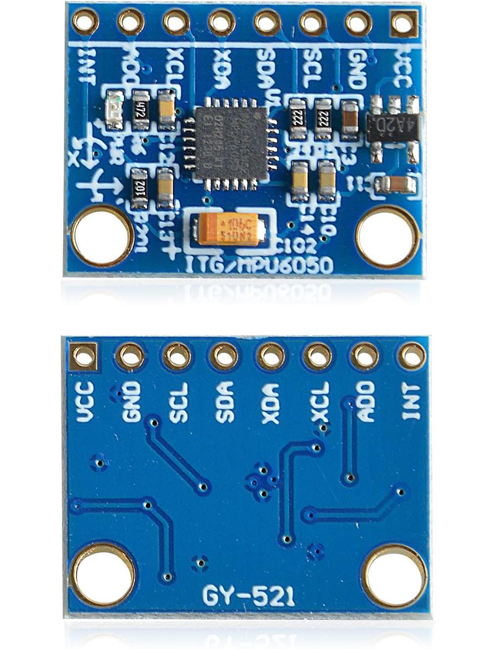 2 X Mpu 6050 Gy 521 Module 3 Axis Gyroscopeaccelerometer Module For Raspberry Pi Arduino 9918