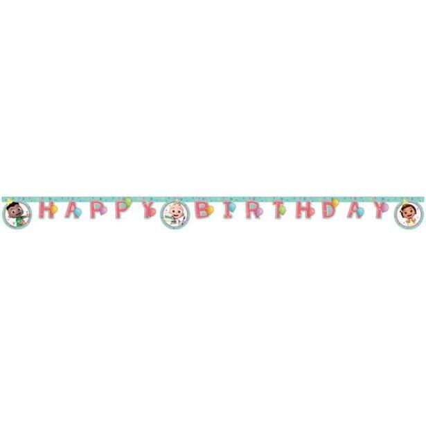 A Cocomelon Birthday paper letter banner