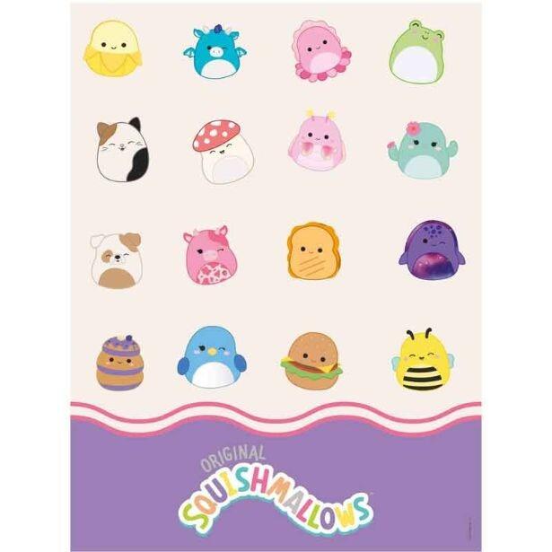 A 120cm x 180cm Squishmallow plastic table cover