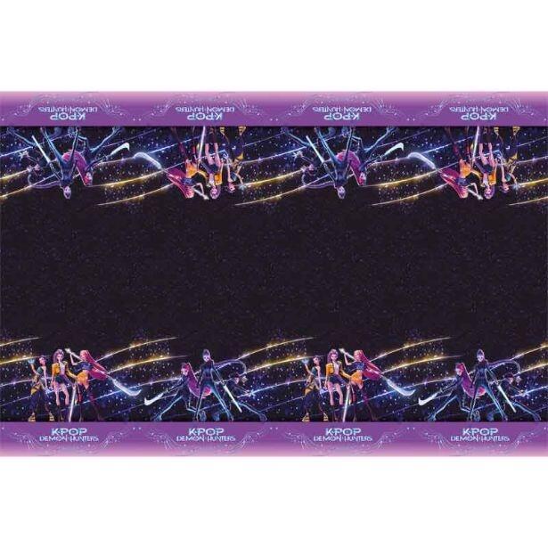 a 120cm x 180cm K-Pop Demon Hunters plastic table cover