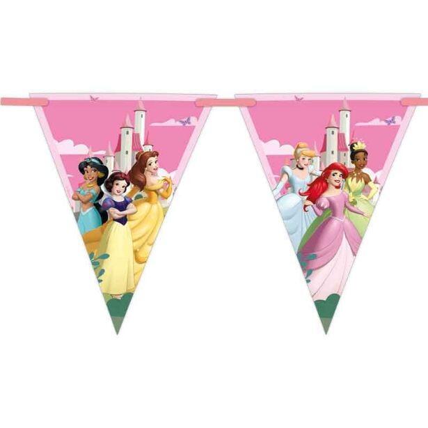 A 2.3m long Disney Princess Create Your World paper flag bunting banner