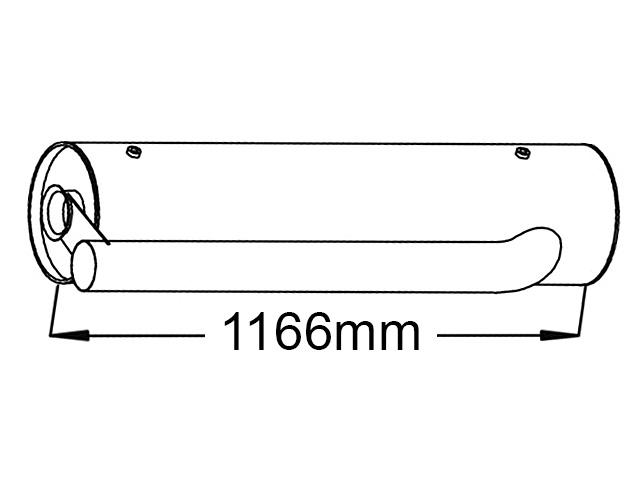 This is an image of Silencer 1700285 1702177 1703480 1703631 530104 HGV Truck Part