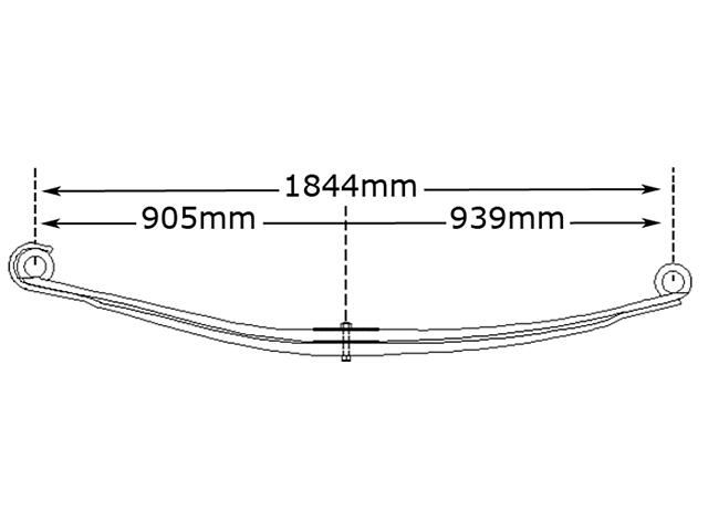 This is an image of Renault Front Spring, 2 Leaf 5010557734 670039 HGV Truck Part