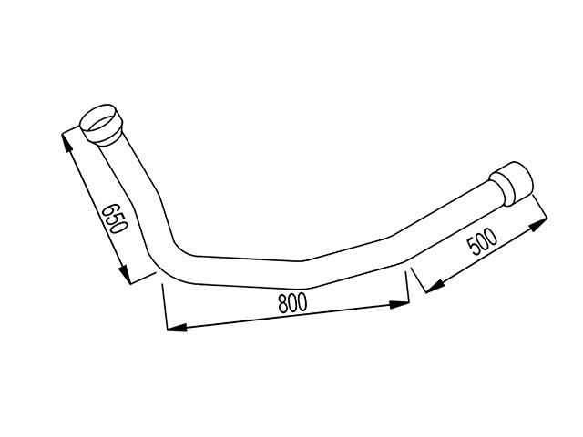 This is an image of Scania Exhaust Downpipe 1107157 130093 HGV Truck Part