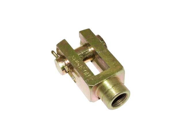 This is an image of Scania Clevis Assembly For Brake Chamber 16mm Pin 1104213 280651 106016 HGV Truck Part