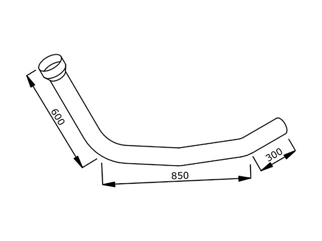This is an image of Scania Exhaust Downpipe 338869 130081 HGV Truck Part