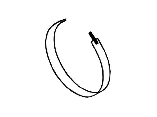 This is an image of Volvo VerticaSilencer Strap 1608389 230196 HGV Truck Part