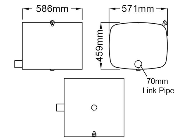 This is an image of Volvo FueTank (Auxiliary Tank) 1190945 230473 HGV Truck Part