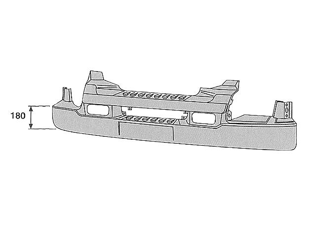 This is an image of Renault Front Bumper Without Holes For Fog Light 5010544309 5010623869 609096 HGV Truck Part