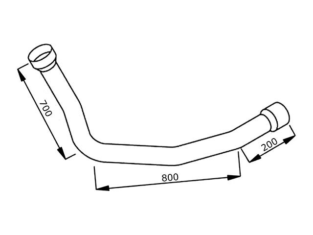 This is an image of Scania Exhaust Downpipe 1107149 130082 HGV Truck Part