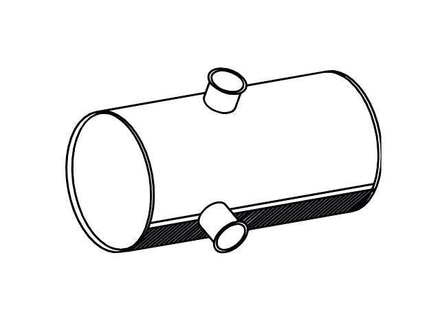 This is an image of Volvo Silencer 3030046 3030046 230309 HGV Truck Part