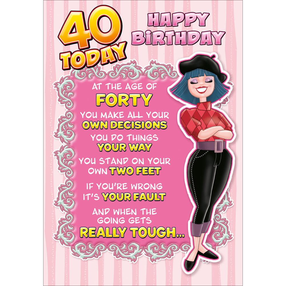 What To Write On Girl 40th Birthday Card