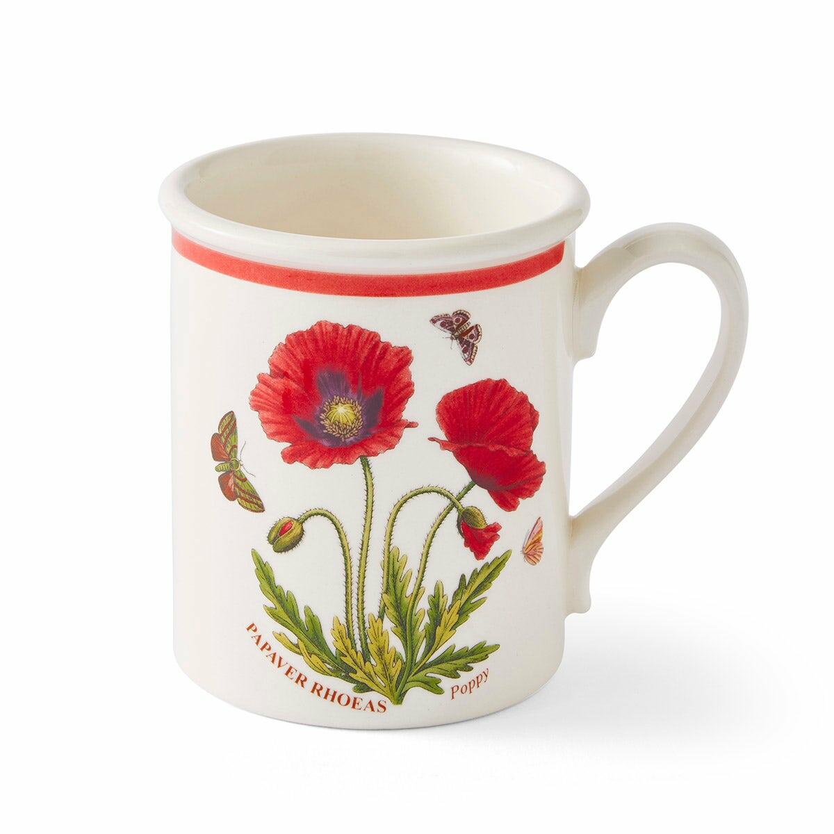 Botanic Garden Meadow Breakfast Mug, Poppy