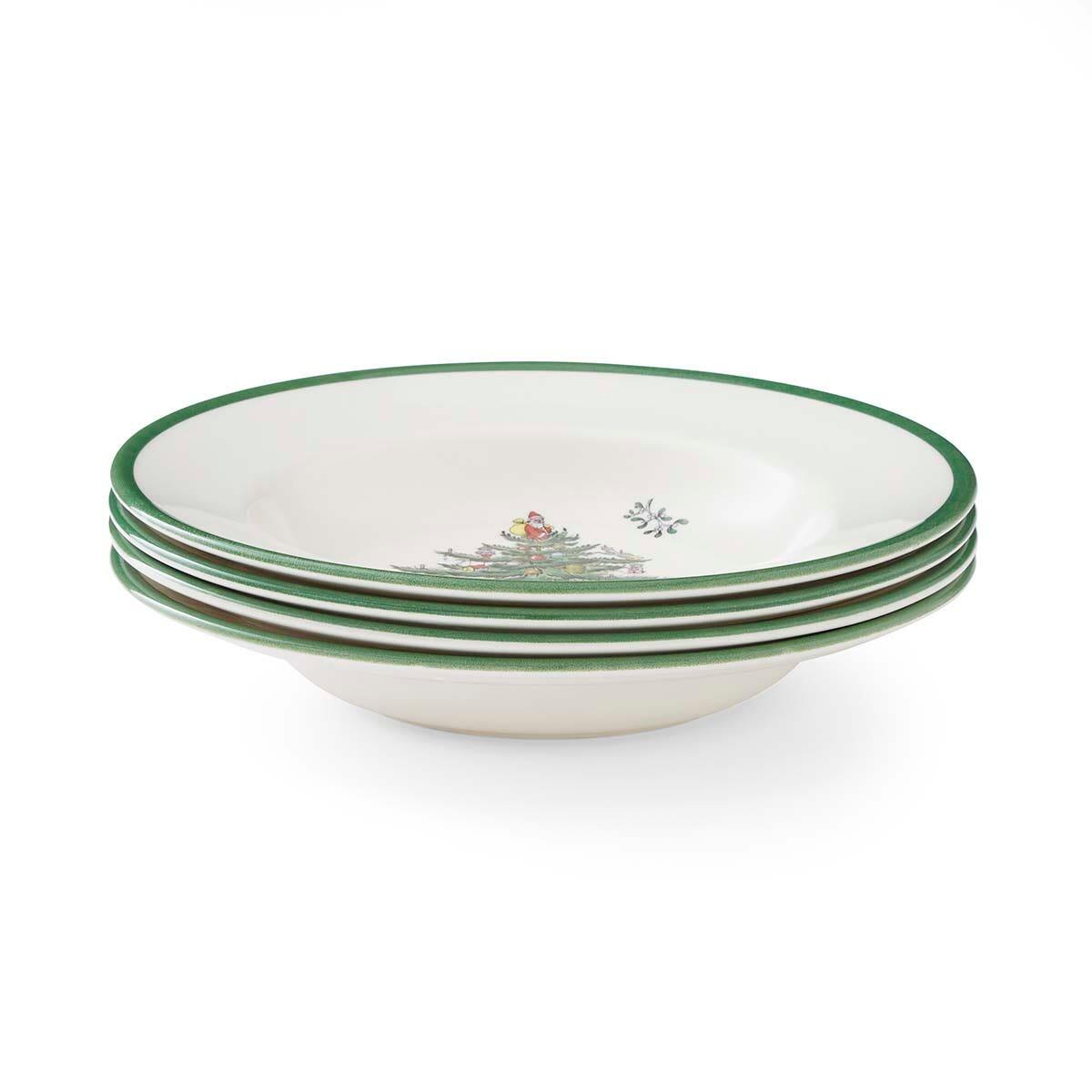 Christmas Tree Set of 4 Soup Plates