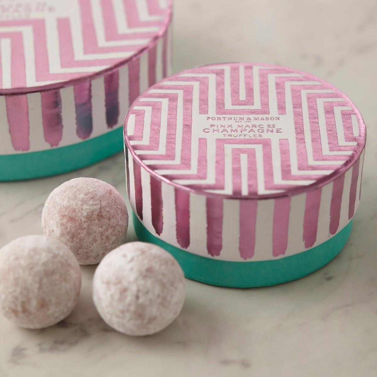 Pink Marc de Champagne Chocolate Truffles, 40g, Fortnum & Mason