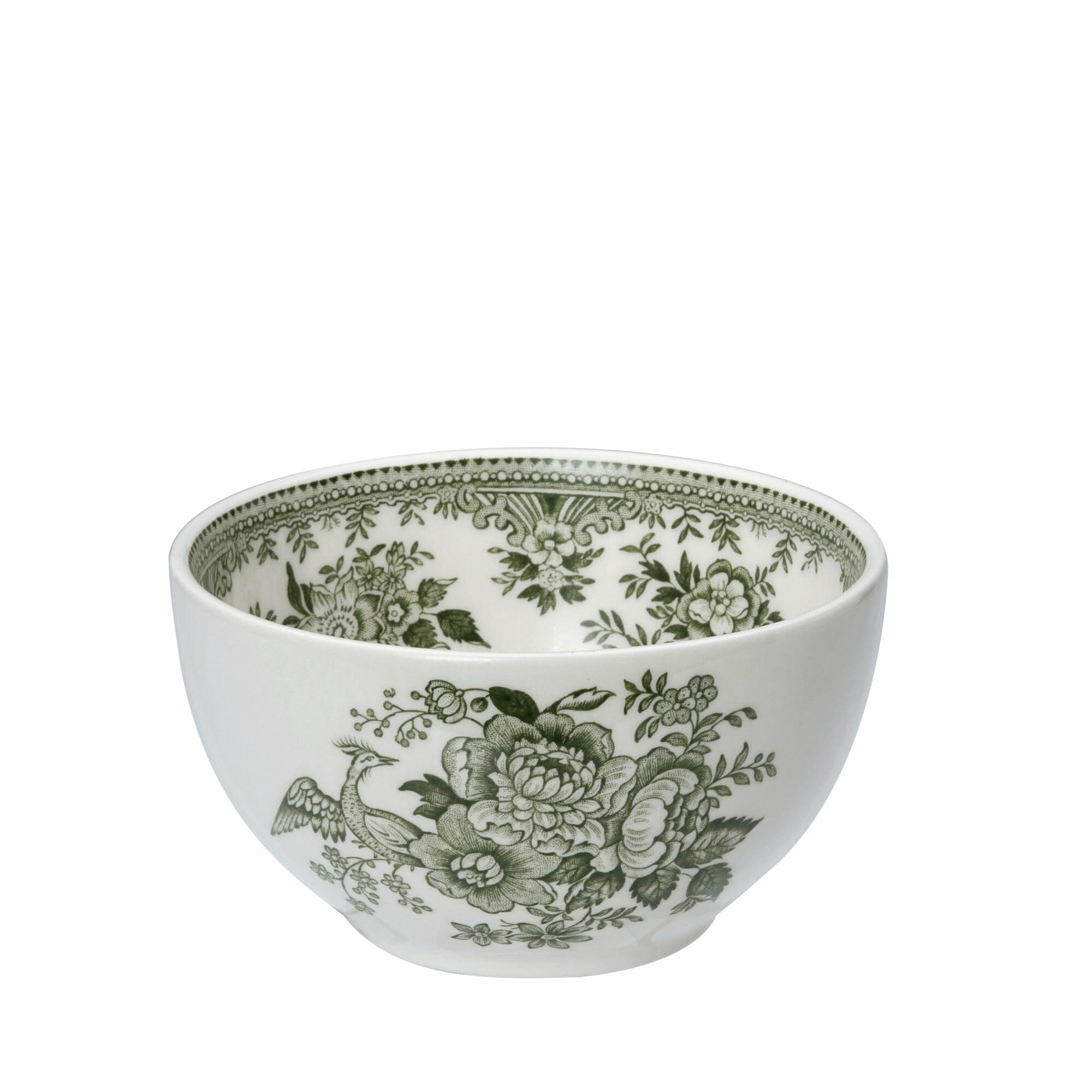 Green Asiatic Pheasants Mini Footed Bowl 12cm/5"