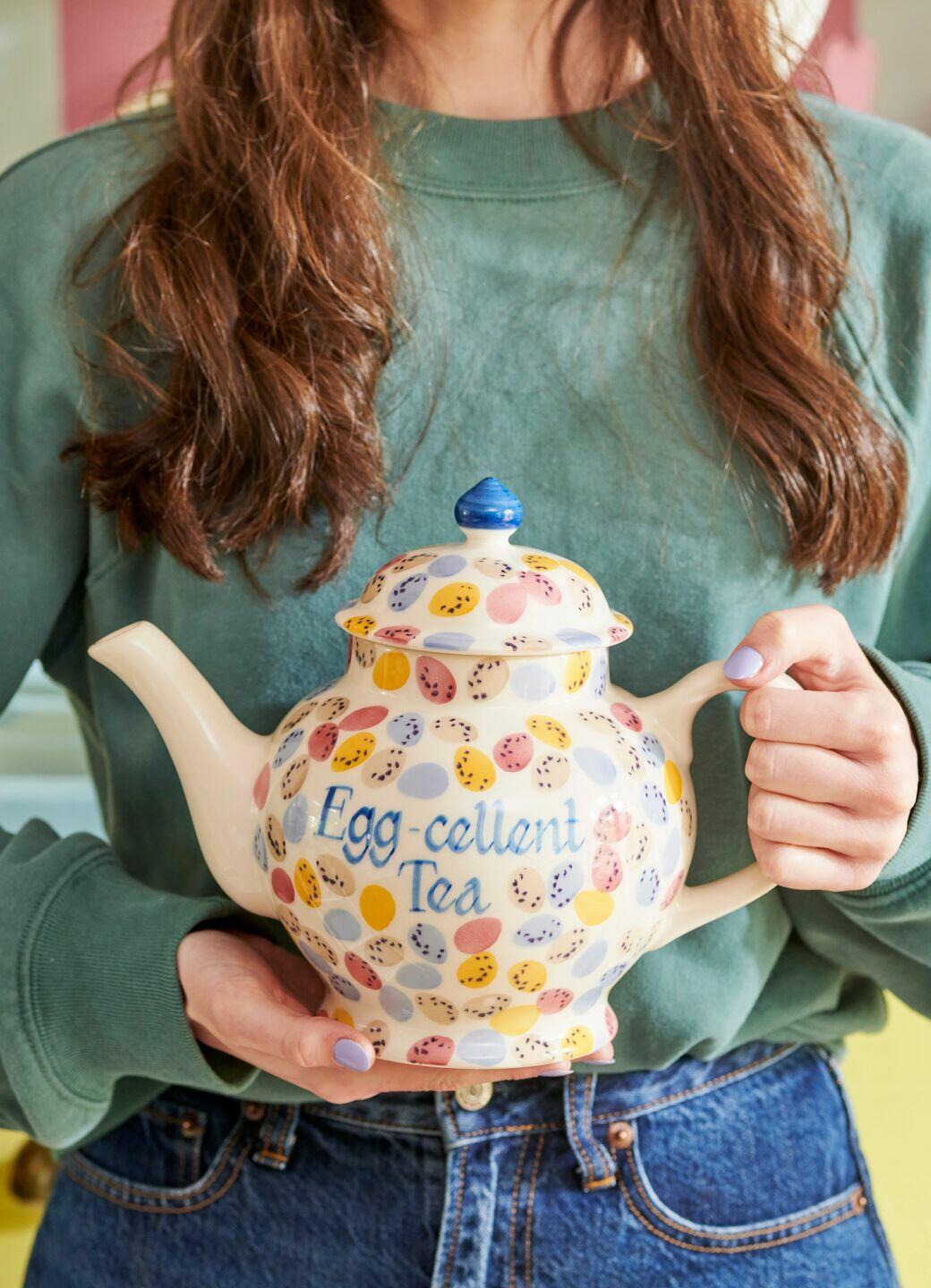 Personalised Mini Eggs 4 Mug Teapot - Customise Your Own Pottery