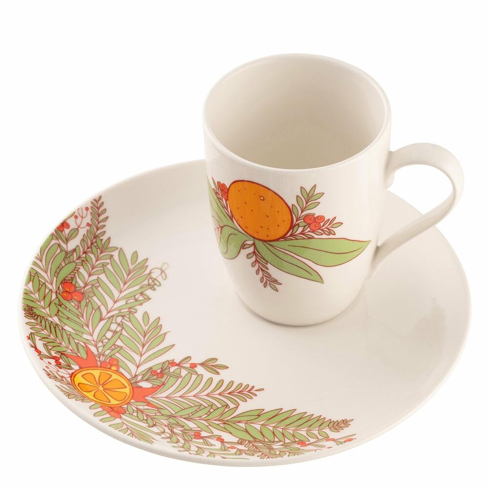 Aynsley Christmas Wreath Mug and Tray