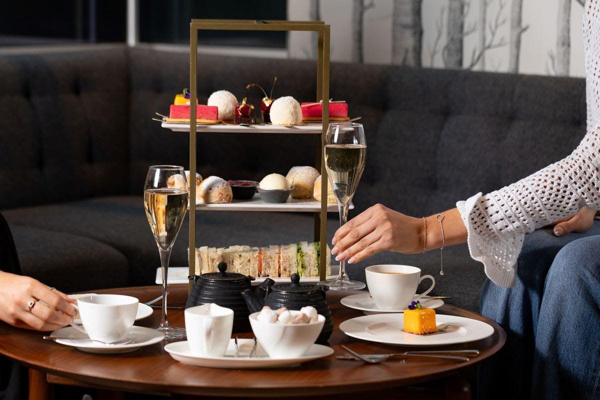 Afternoon Tea for Two at The Library Champagne Lounge, Edwardian Manchester