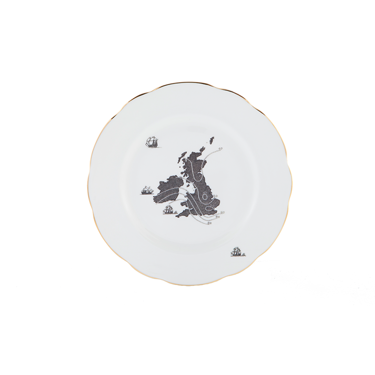 Map Cake Plate