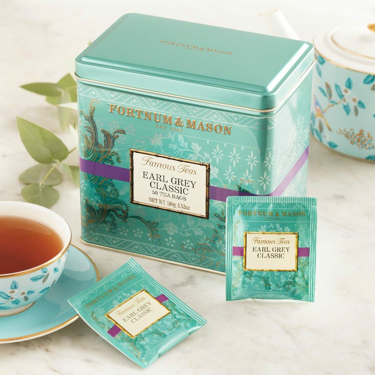 Fortnum & Mason Earl Grey Classic, 50 Tea Bags, 100G Tin